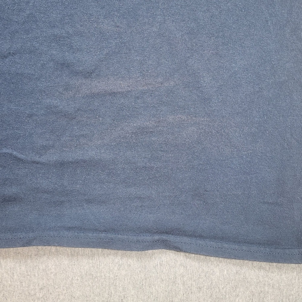 Gildan Bermuda Graphic Tee Kids Medium Navy Blue Good Distressed Souvenir Shirt - Picture 9 of 12